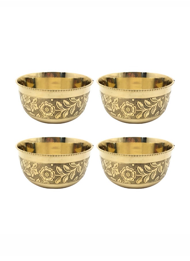 Nyra Kitchenware Bronze-Toned 4 Pieces Brass Dishwasher Safe Dip Bowl - Image 1
